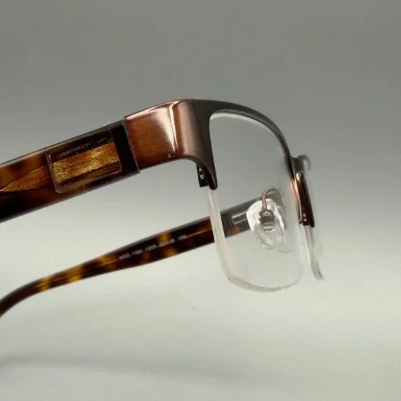 Versace VE1184 Eyeglasses Frames Brushed Brown Half Rim 53 18 140 - Picture 5 of 13